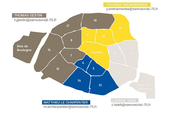 carte coordination des maraudes