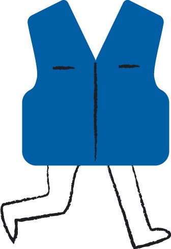 blue walking sticker