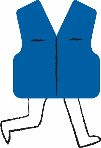 blue walking sticker