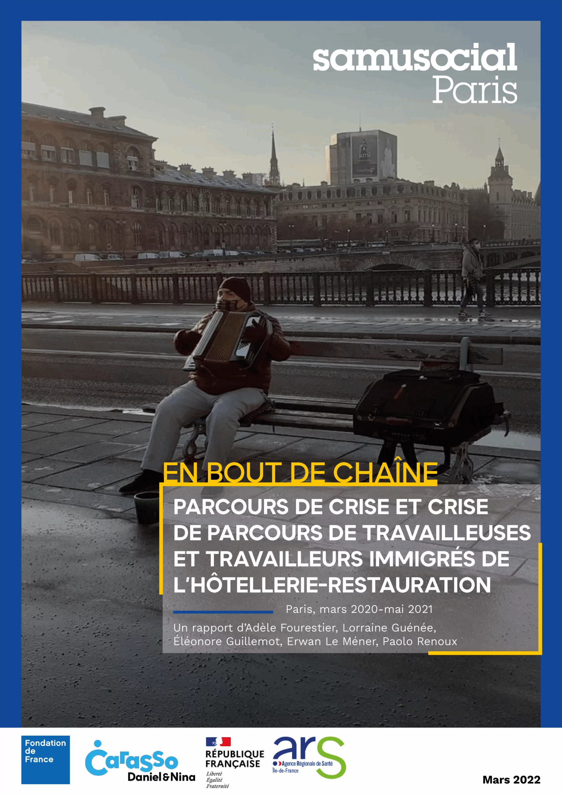 En bout de chaîne, l&rsquo;étude de l&rsquo;Observatoire du Samusocial de Paris | Samusocial de Paris